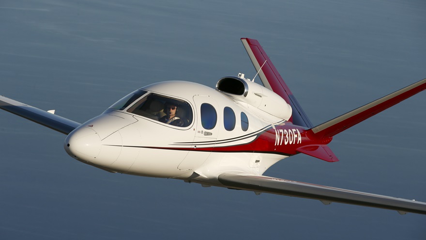 Cirrus SF50 Vision Jet on Las Vegas flight line - AOPA