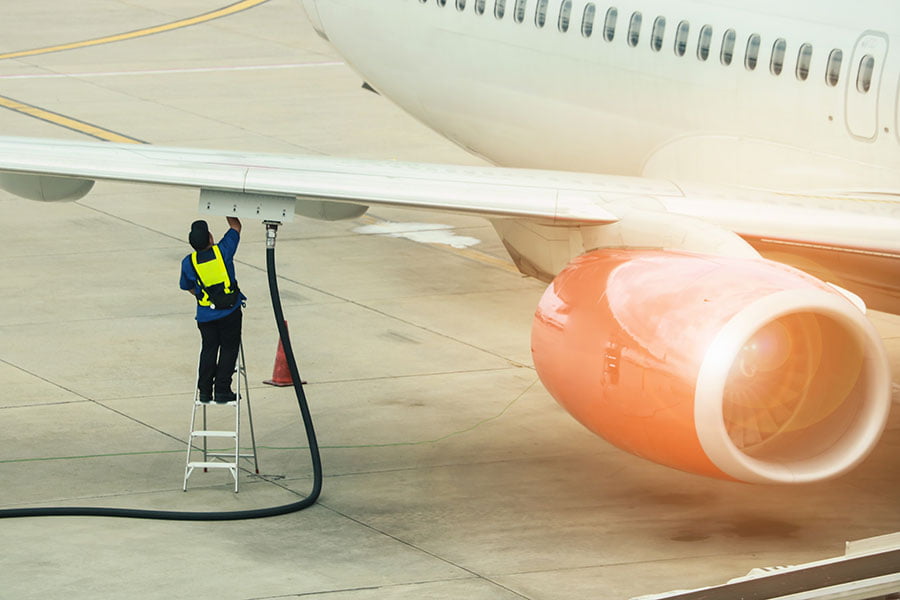 Aircraft fueling at airport