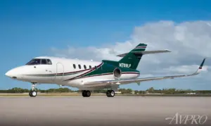 1997 Hawker 800XP business jet for sale exterior view on ramp N709LP