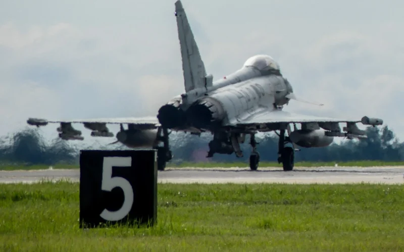 NATO Eurofighters Intercept and Down Drone Over Lithuania